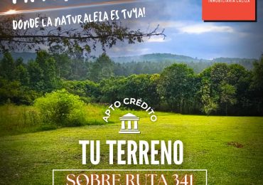 VENTA LOTE/TERRENO DE 3240M2 EN RACO - SOBRE RUTA 341
